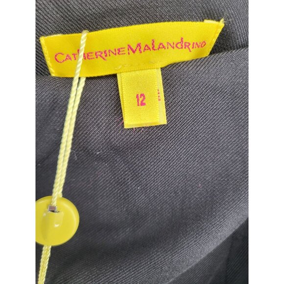 Catherine Malandrino Black Lace Slit Pencil Skirt Size 12 - Picture 7 of 8